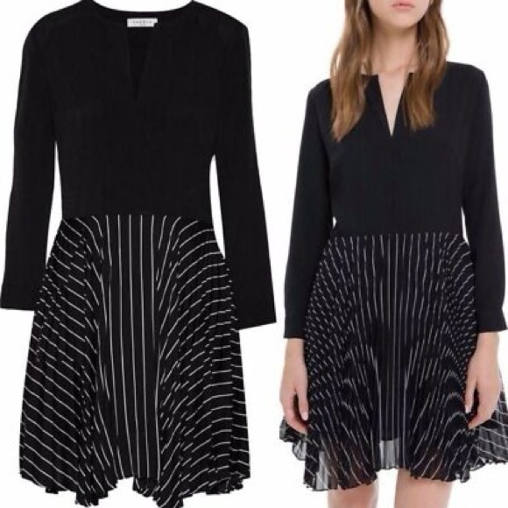Sandro Rozalyn Dress Black And White Sz Small (4)
